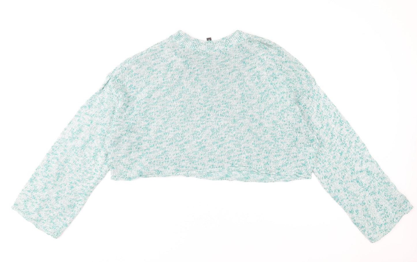 H&M Divided Women's Green Knit Crew Neck Pullover Jumper Size L