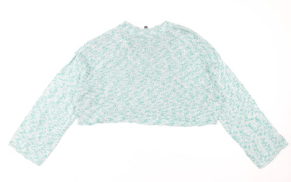 H&M Divided Women's Green Knit Crew Neck Pullover Jumper Size L