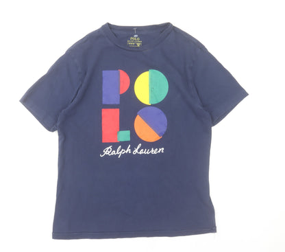 Boys UK Size 10-12 Years Ralph Lauren Blue Basic T-Shirt