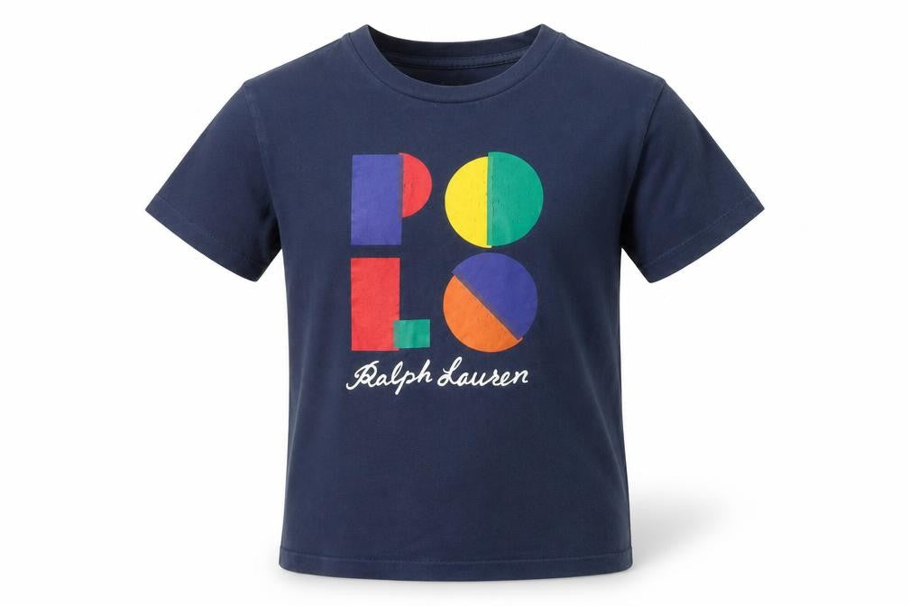 Boys UK Size 10-12 Years Ralph Lauren Blue Basic T-Shirt