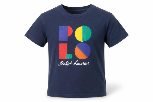 Boys UK Size 10-12 Years Ralph Lauren Blue Basic T-Shirt