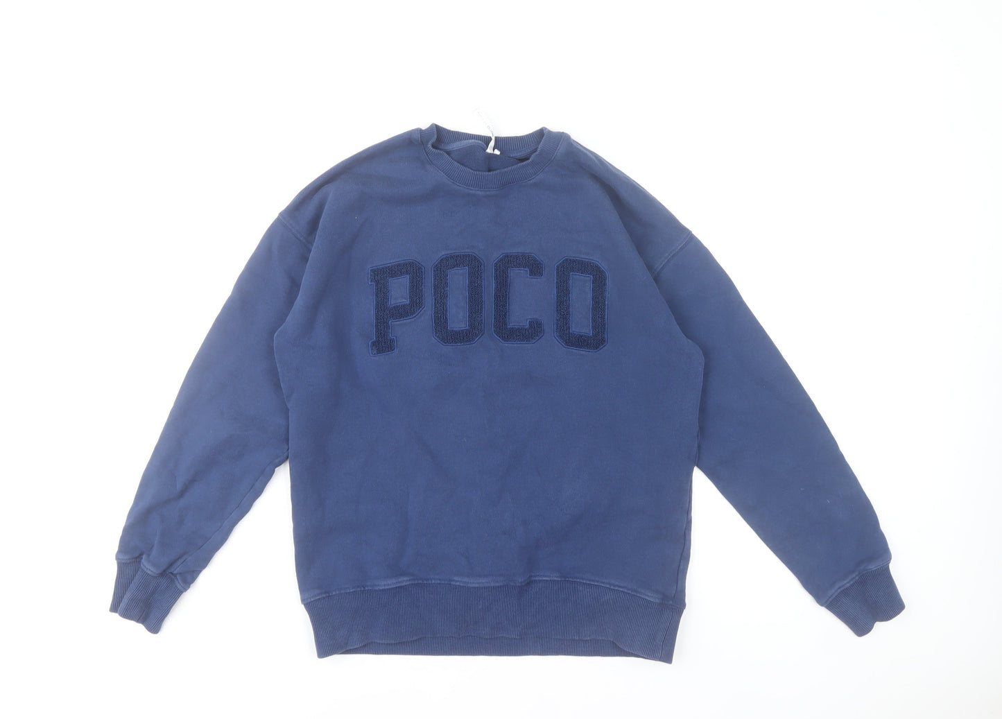 POCO by Pippa Women's Blue Cotton Pullover Sweatshirt S