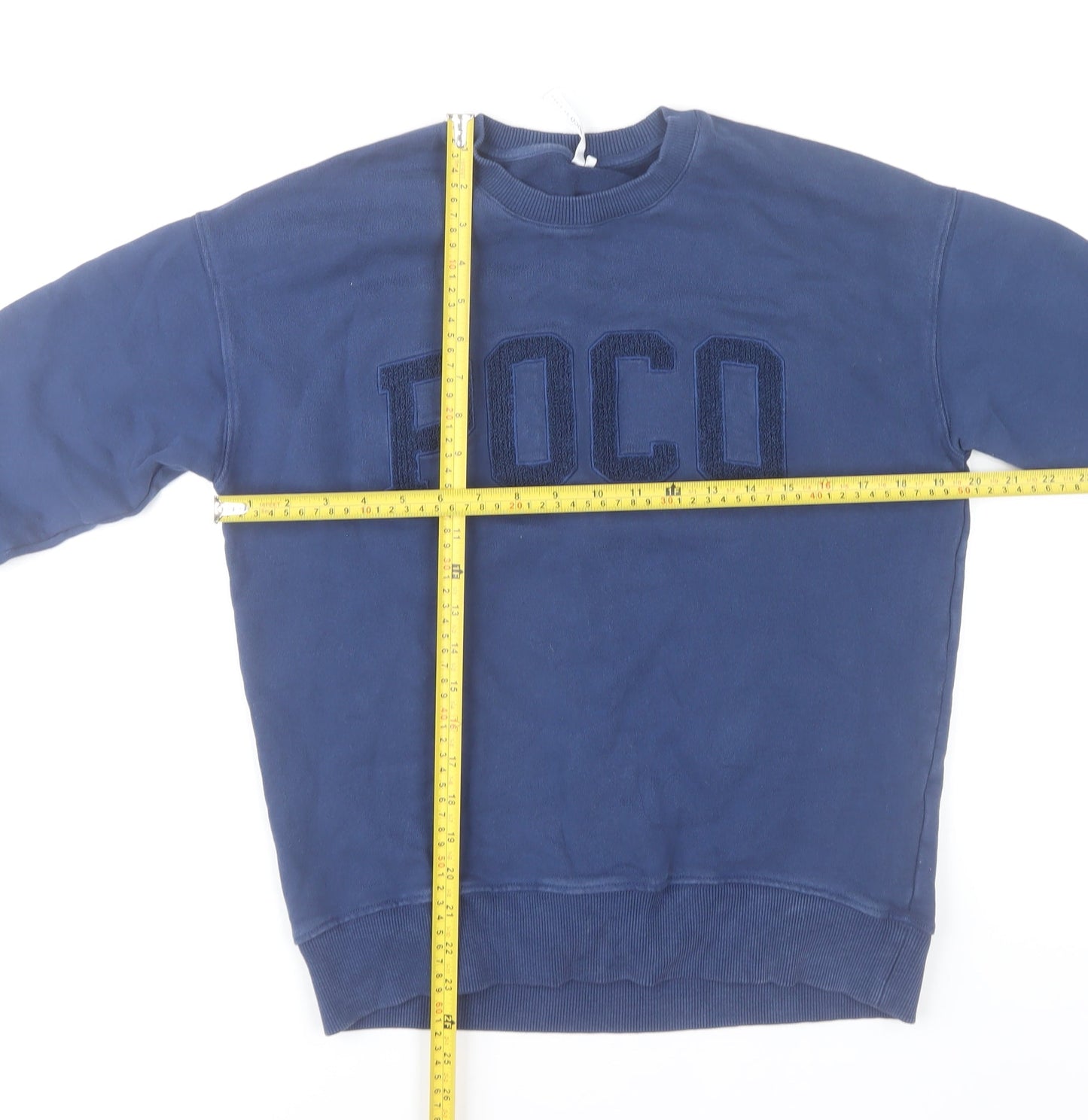 POCO by Pippa Women's Blue Cotton Pullover Sweatshirt S