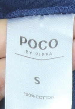 POCO by Pippa Women's Blue Cotton Pullover Sweatshirt S