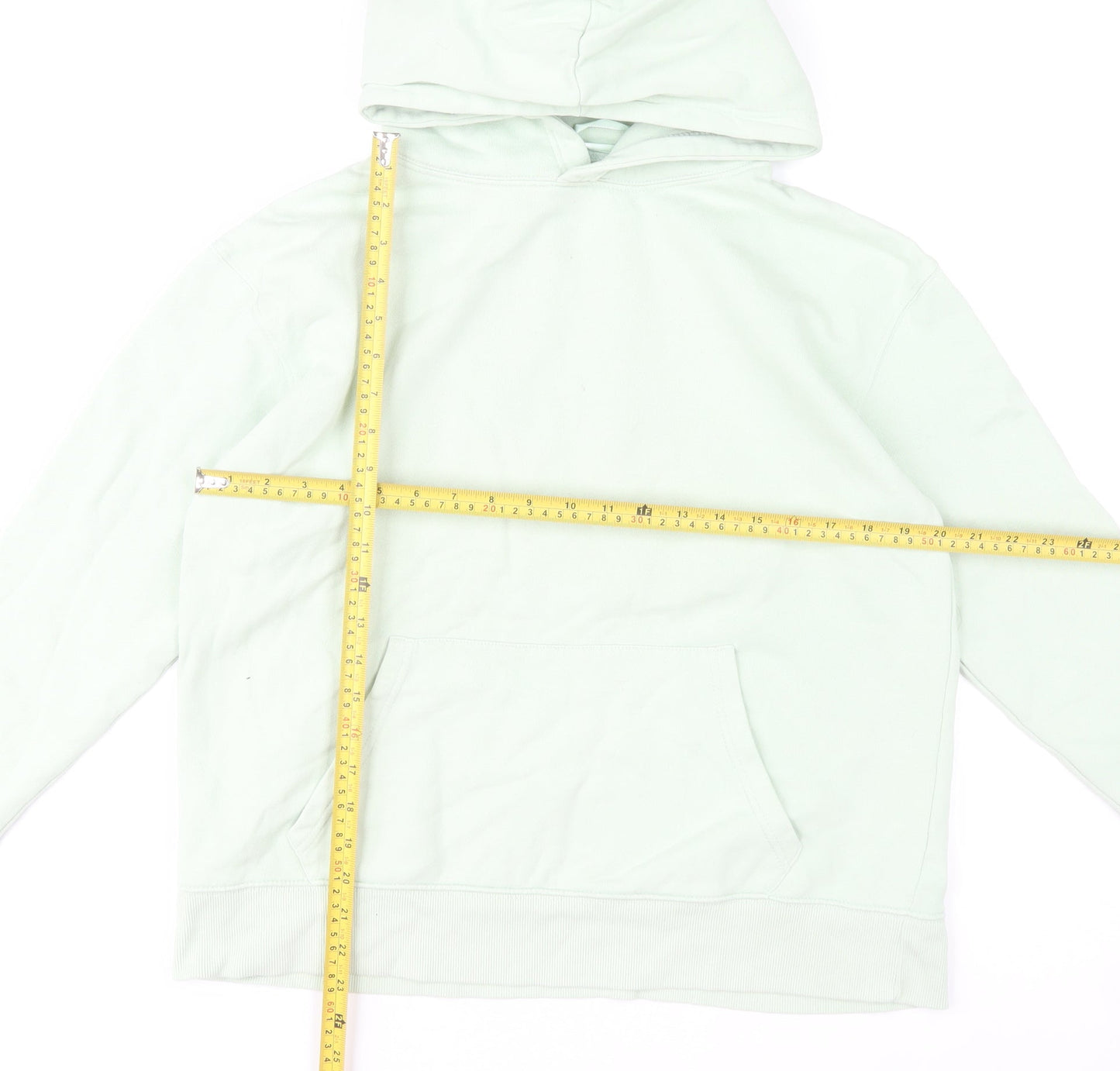 Dunnes Women Mint Green Pullover Hoodie Medium Cotton Blend