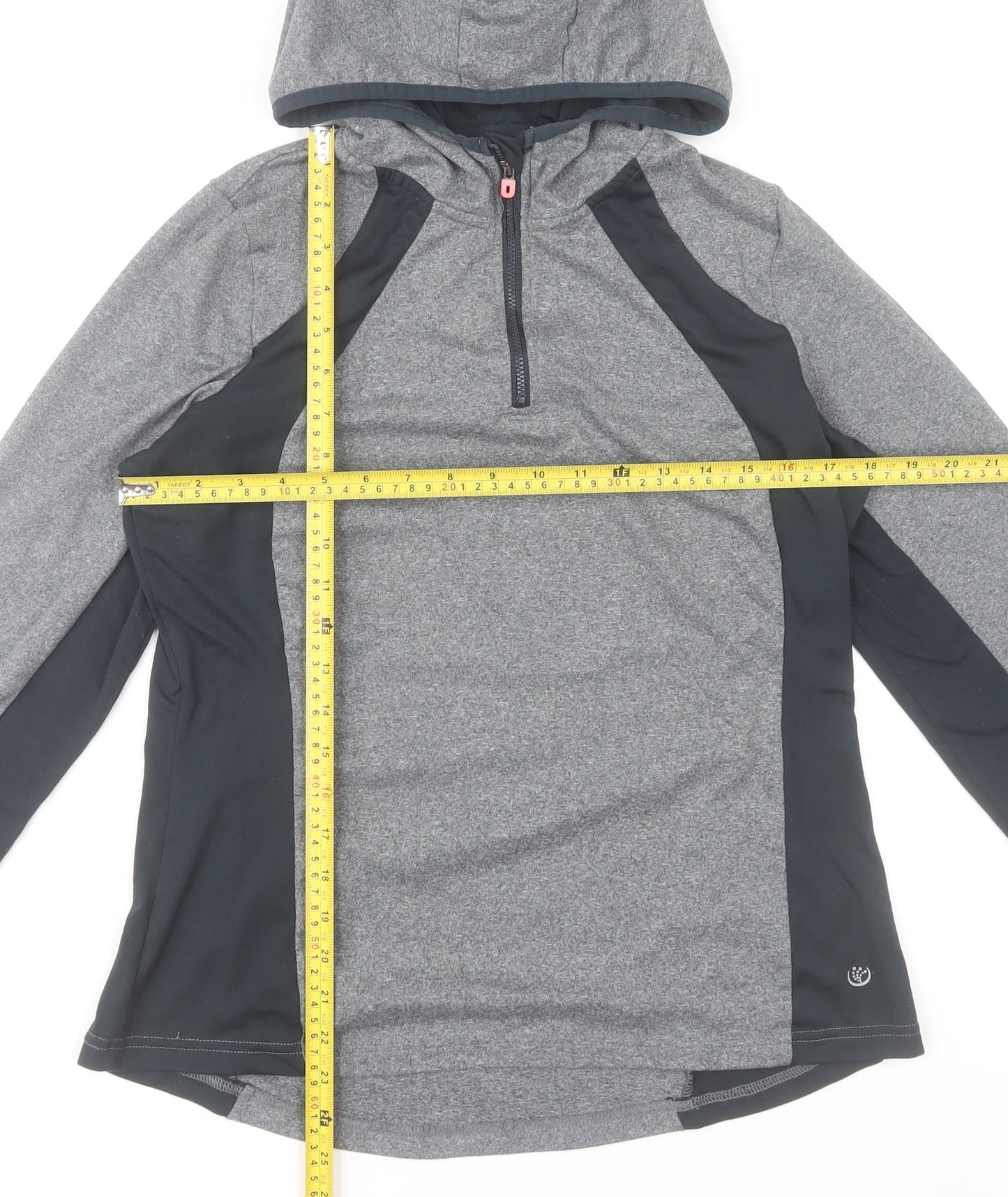 St. Bernard for Dunnes Women’s Grey 1/4 Zip Hooded Activewear Jacket Size 8
