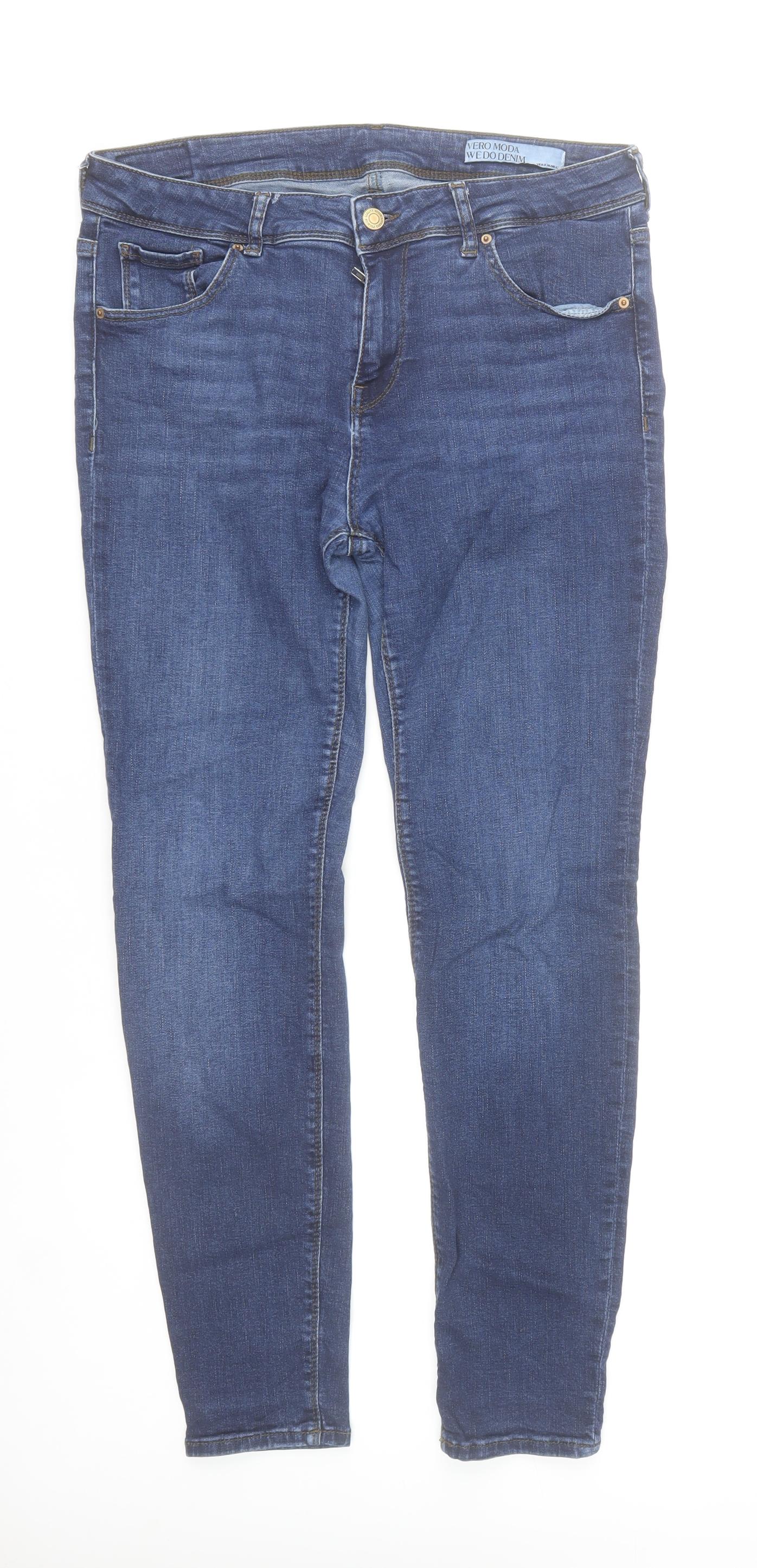 Vero Moda Blue Slim Fit Denim Jeans XL Regular Waist 30 in