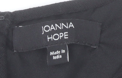 Joanna Hope Womens Black Beaded Fit & Flare Dress Size 12