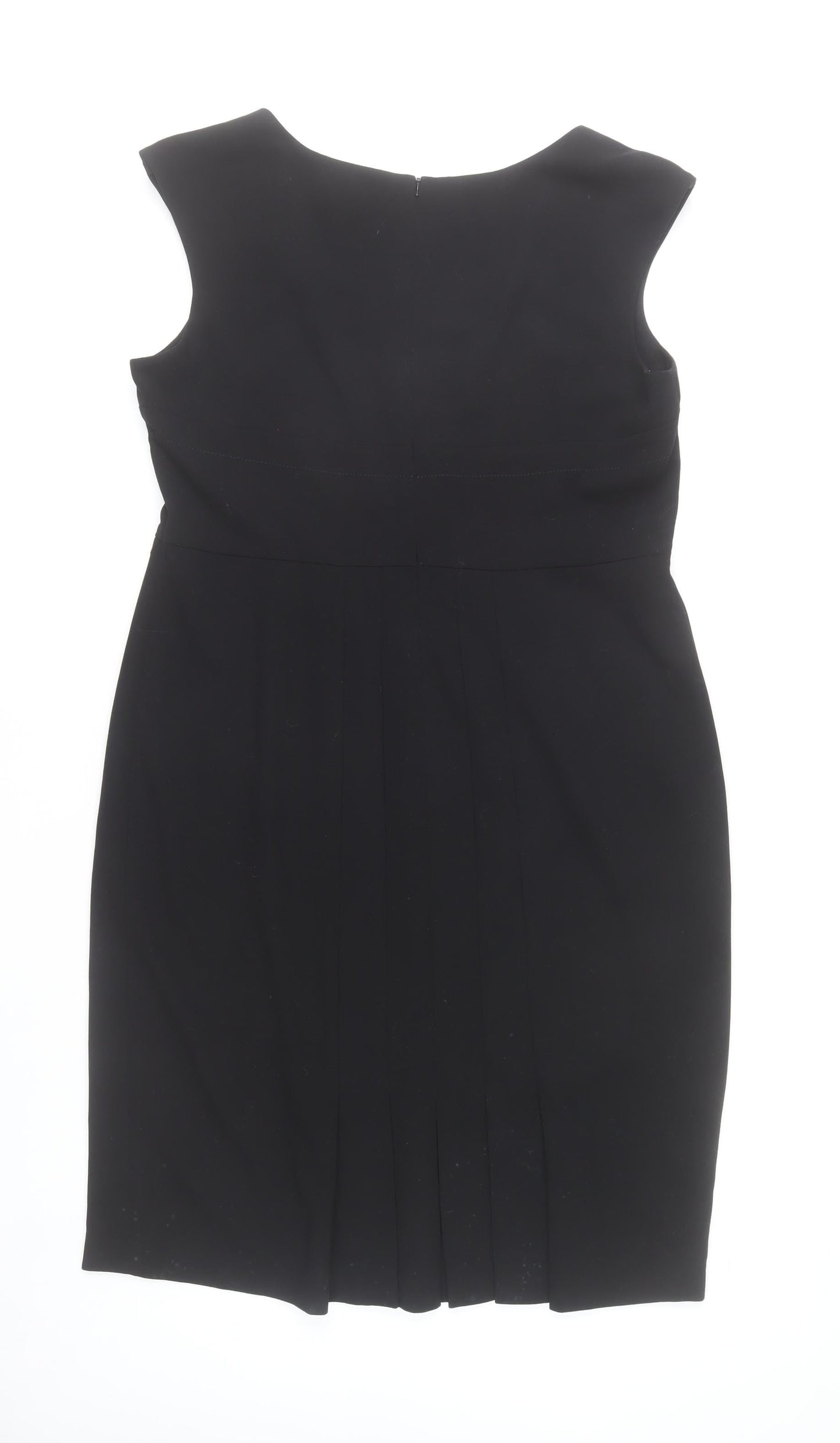 L.K. Bennett Women’s Black Sheath Work Dress Size 18 Sleeveless Knee Length