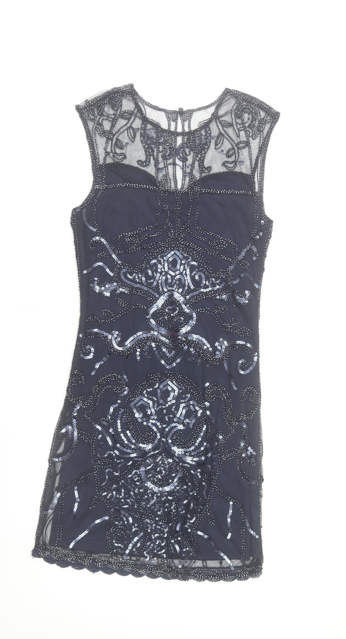 Lily McBee Women's Blue Sequin Bodycon Party Dress S