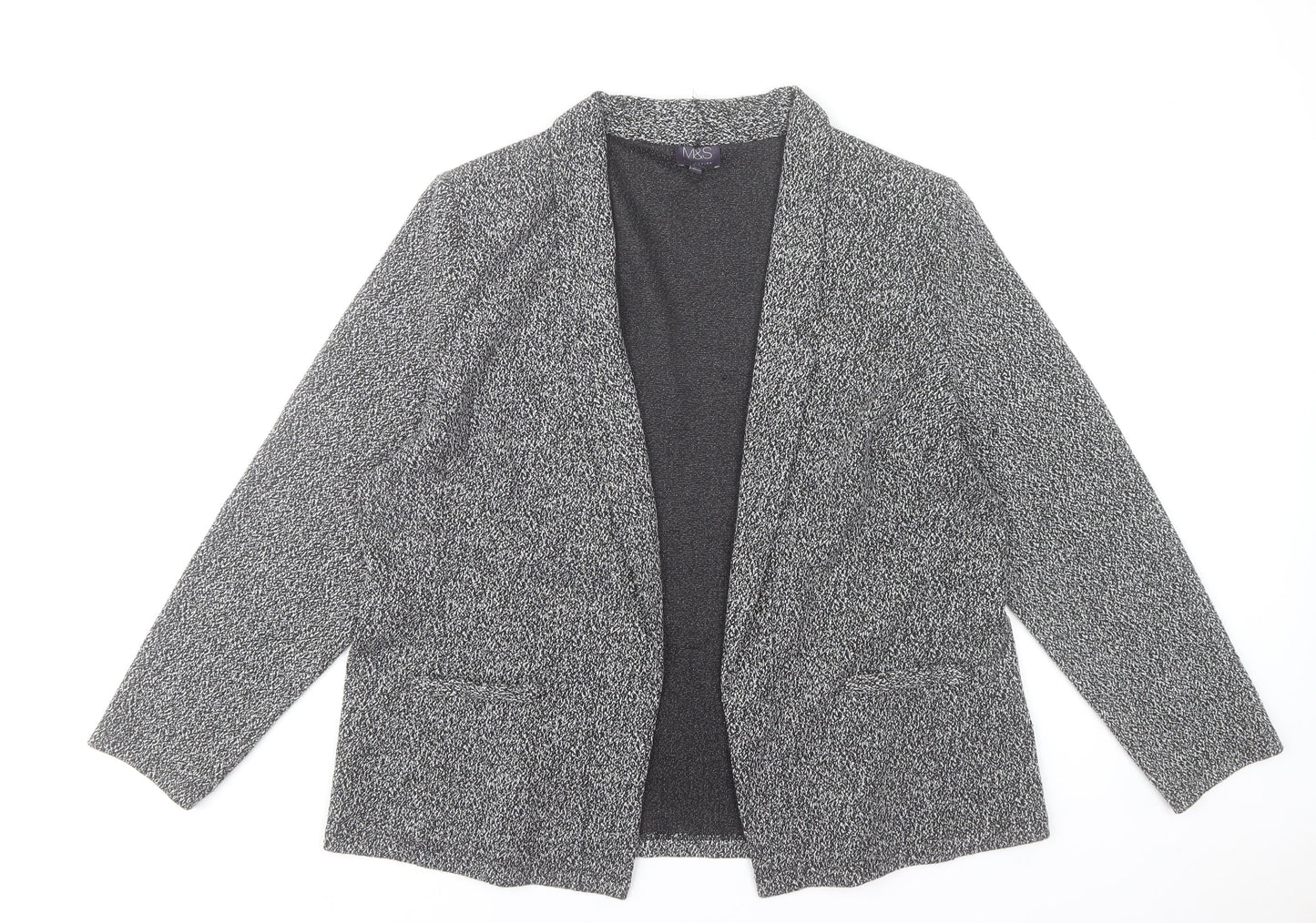 Marks and Spencer Women’s Grey Knit Blazer Jacket Size 20