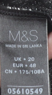 Marks and Spencer Women’s Grey Knit Blazer Jacket Size 20