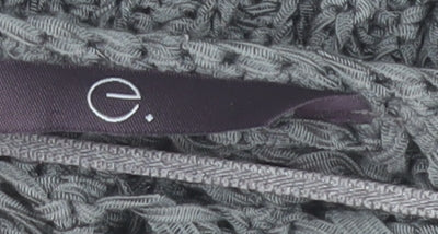 Evans Women’s Grey Short Sleeve Open-Knit Pullover Jumper Size 18