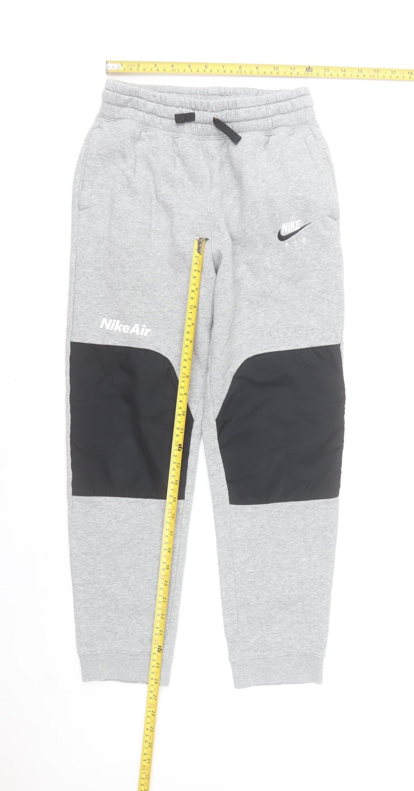 Nike Boys Grey Jogger Trousers 13-14 Years Cotton Blend Standard Fit
