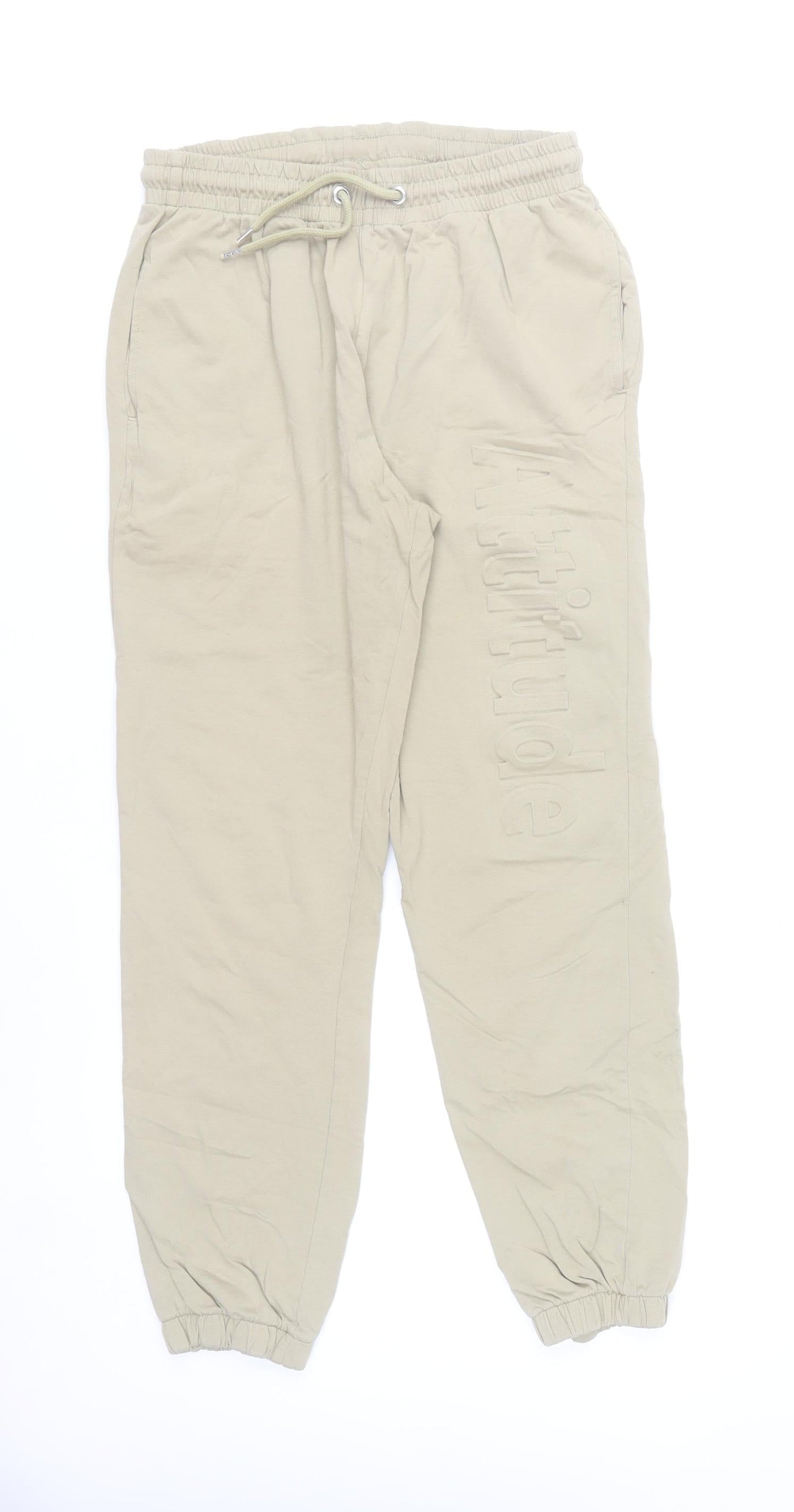 Little Secret Women’s Beige Cotton Jogger Trousers L