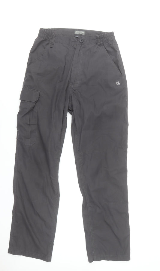 Craghoppers Men's Black 30R Cargo Trousers Quick Dry Travel Pants