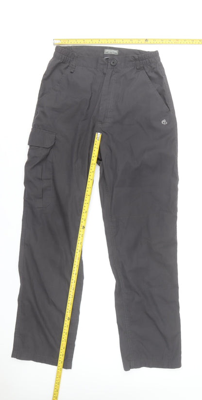 Craghoppers Men's Black 30R Cargo Trousers Quick Dry Travel Pants