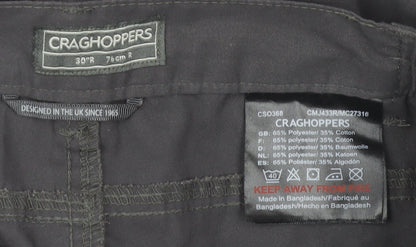Craghoppers Men's Black 30R Cargo Trousers Quick Dry Travel Pants