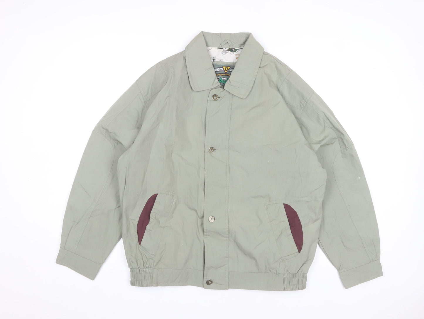 Dingos Mens Green Bomber Jacket M Outdoor Lined Casual