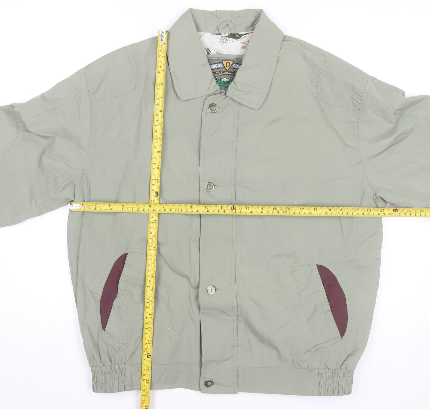 Dingos Mens Green Bomber Jacket M Outdoor Lined Casual