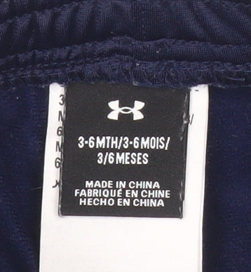 Under Armour Unisex Baby Blue Jogger Trousers 3-6 Months Polyester Blend