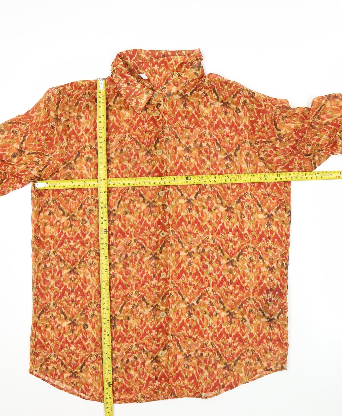 Zara Women's Multicoloured Long Sleeve Tunic Blouse Size S