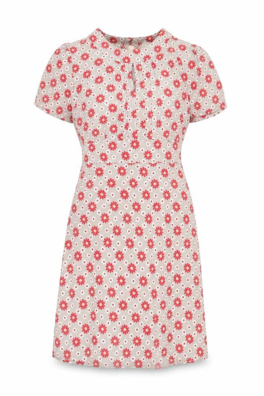 Circus Women’s Beige Floral A-Line Knee Length Dress Size 14