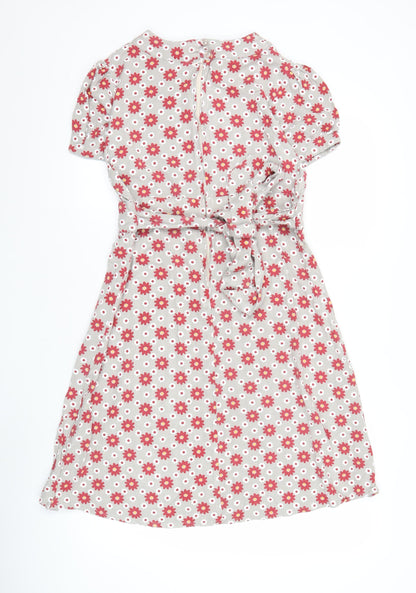 Circus Women’s Beige Floral A-Line Knee Length Dress Size 14