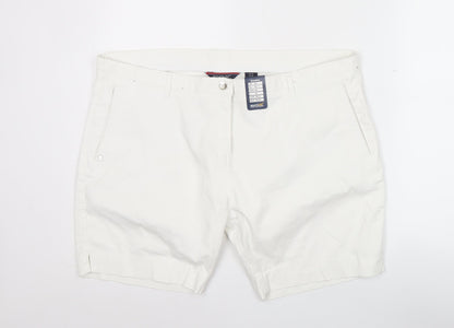 Regatta Women’s White Chino Shorts Size 20 Cotton Stretch Summer