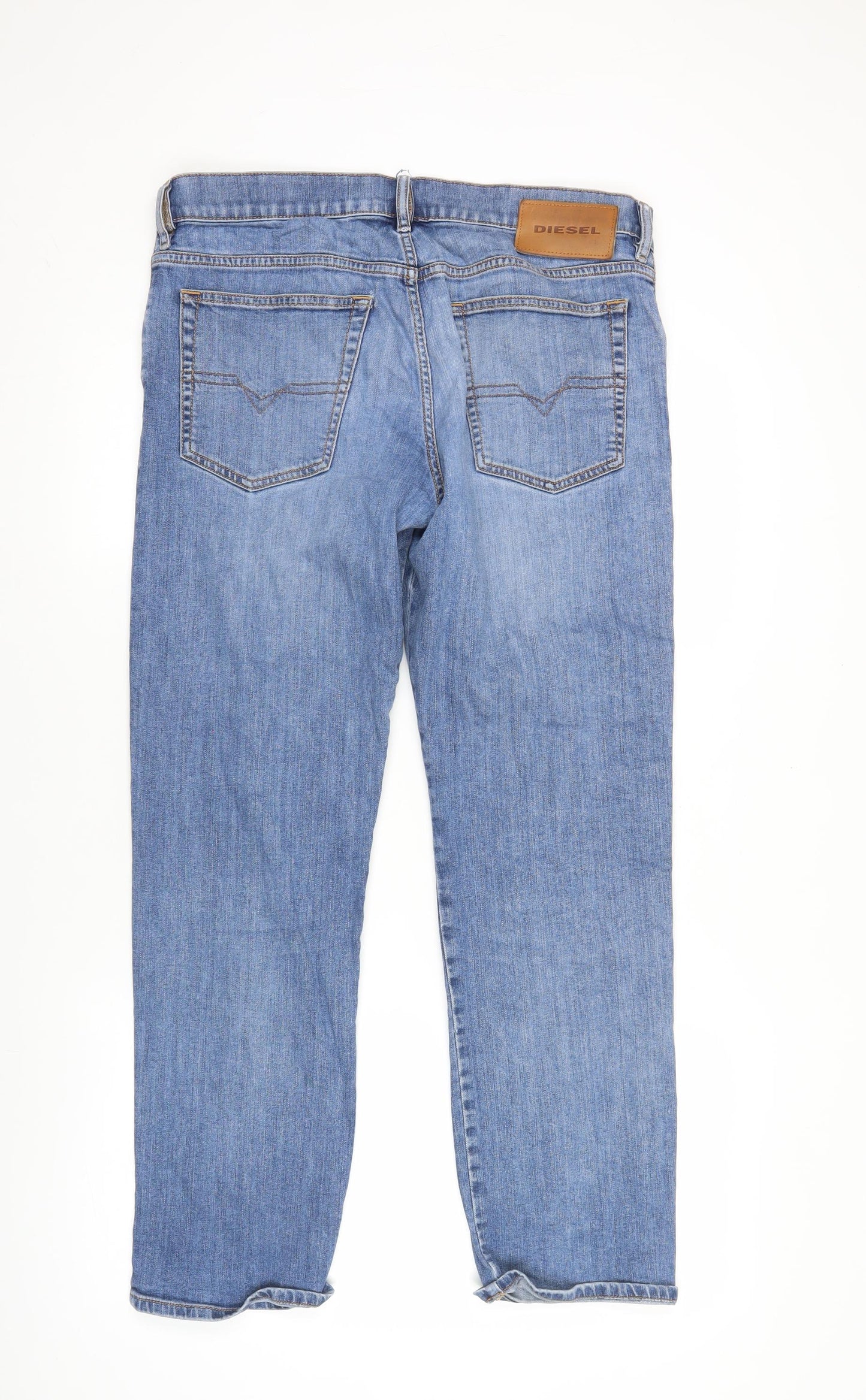 Diesel Mens Blue Straight Denim Jeans Size 32 Regular