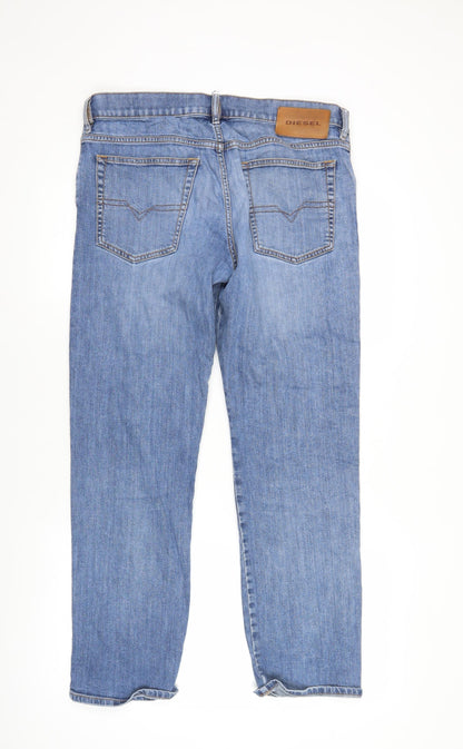 Diesel Mens Blue Straight Denim Jeans Size 32 Regular