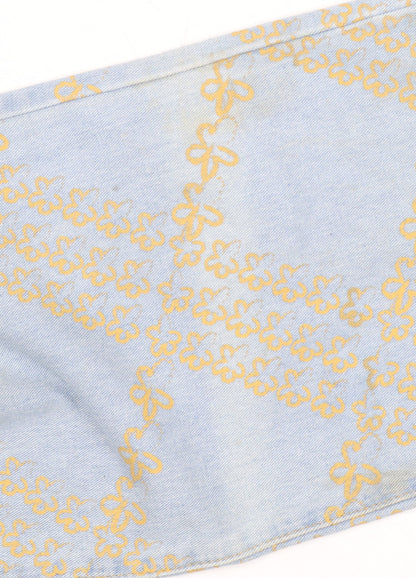 Adika Women’s Blue Floral Wide-Leg Jeans Size S