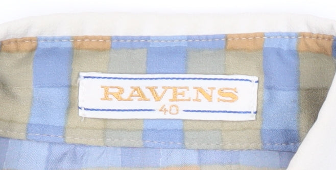 Ravens Women Multicoloured Check Long Sleeve Collared Button-Up Shirt Size 12