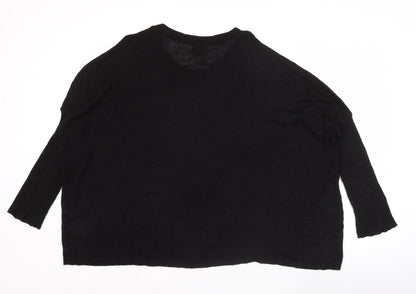 Ribbon Women's Black Acrylic Sequin Pullover Jumper Size 14