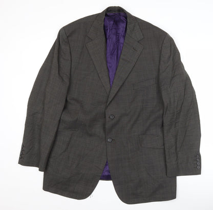 Marks and Spencer Men's Brown Wool Blazer Jacket 46R Classic Fit