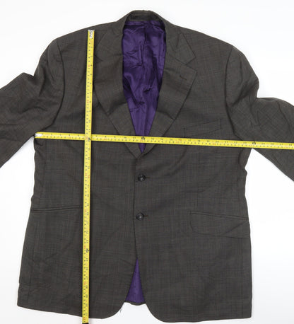 Marks and Spencer Men's Brown Wool Blazer Jacket 46R Classic Fit
