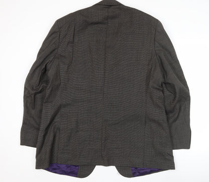 Marks and Spencer Men's Brown Wool Blazer Jacket 46R Classic Fit