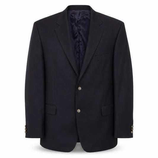 Osborne Men's Blue Wool 46R Classic Two-Button Blazer