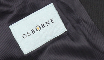 Osborne Men's Blue Wool 46R Classic Two-Button Blazer