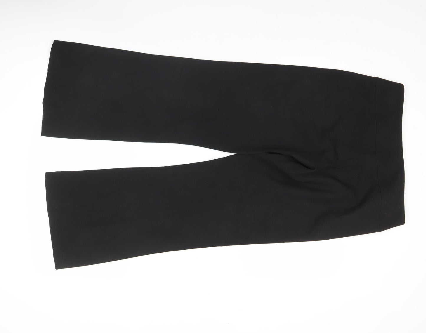 Quiz Women’s Black Straight Leg Trousers Size 12 Polyester Workwear