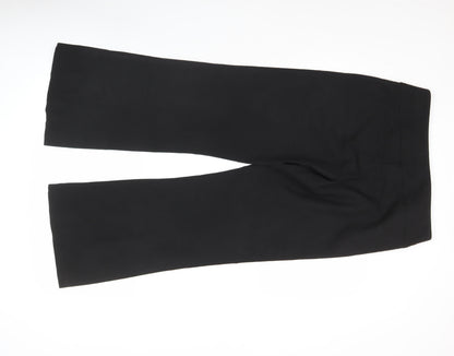 Quiz Women’s Black Straight Leg Trousers Size 12 Polyester Workwear