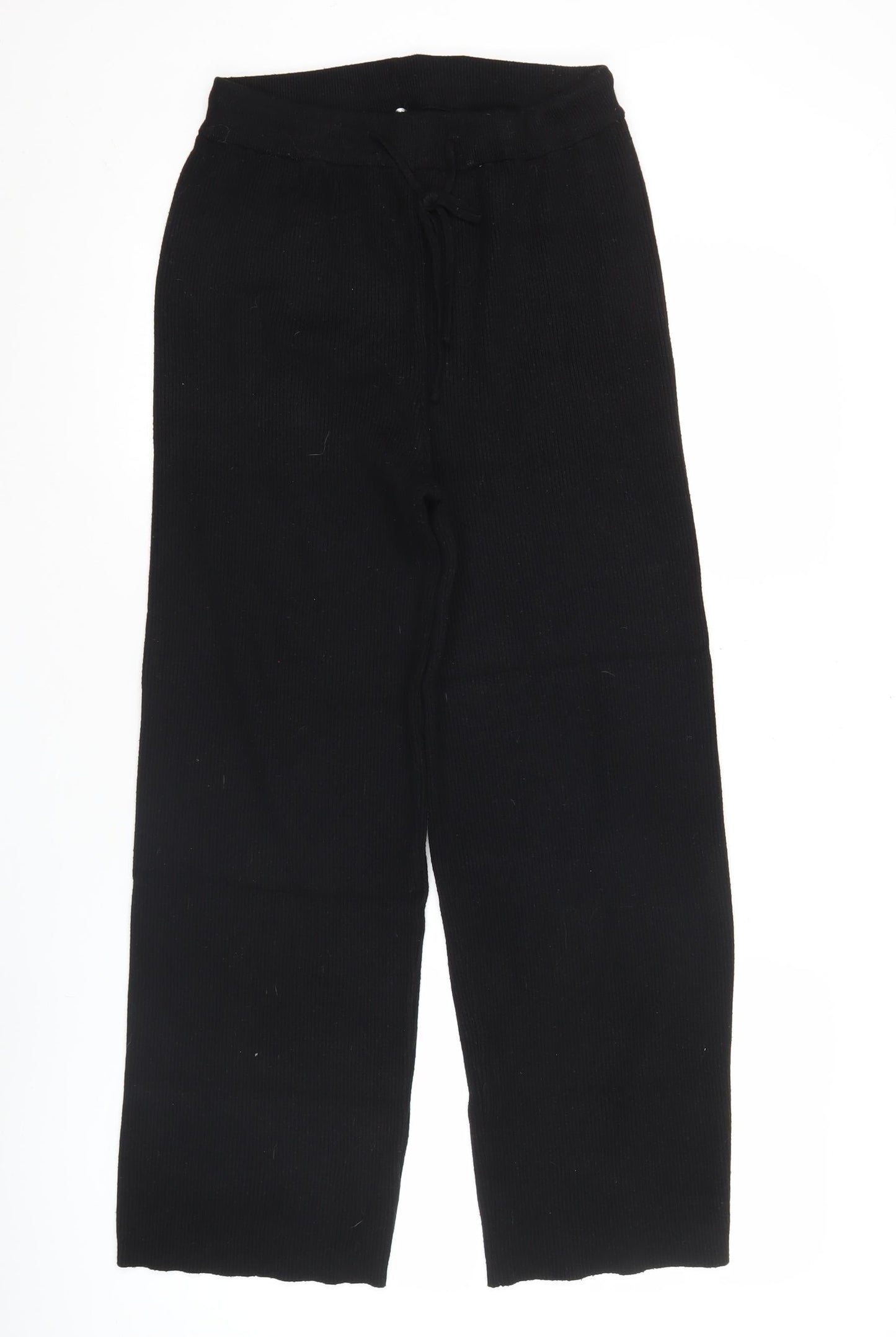 Accessorize Women’s Black Knit Drawstring Sweatpants UK 12-14
