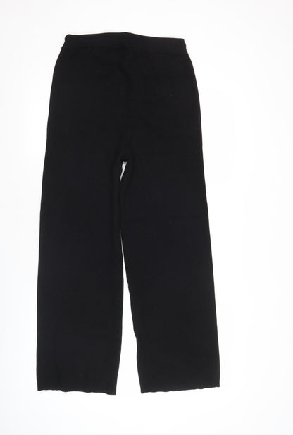 Accessorize Women’s Black Knit Drawstring Sweatpants UK 12-14