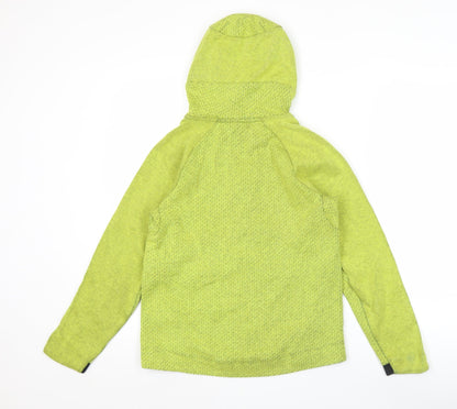 Nike Womens Green Full Zip Hooded Sweatshirt Size L Cotton Blend