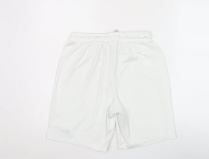 Nike Mens White Dri-FIT Athletic Shorts L Polyester Lightweight