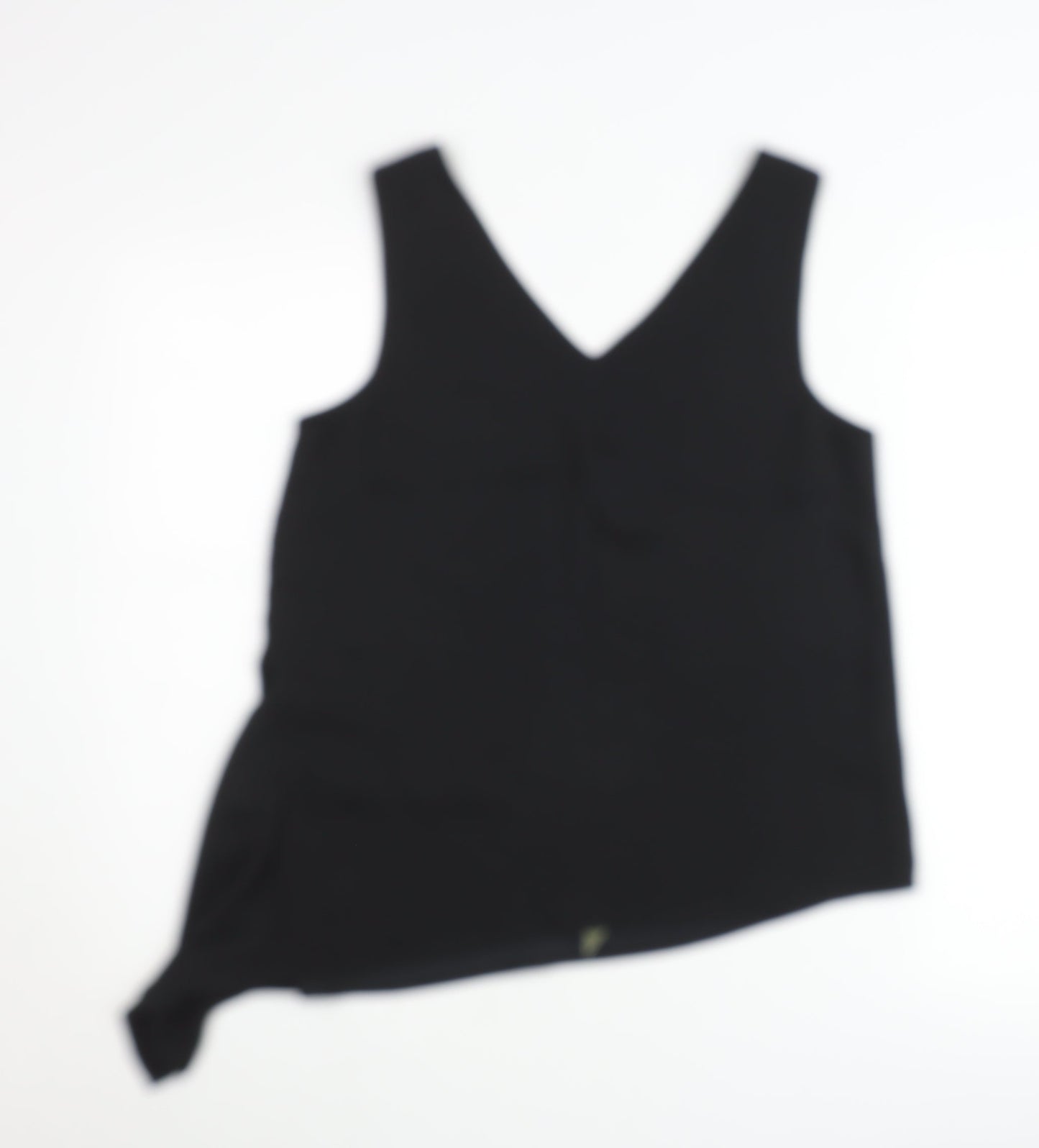 Warehouse Women's Black Floral V-Neck Sleeveless Camisole Top Size 10