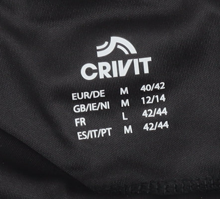 Crivit Women Black Ankle Leggings Size 12-14 Stretch Activewear