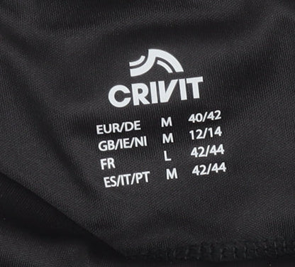 Crivit Women Black Ankle Leggings Size 12-14 Stretch Activewear