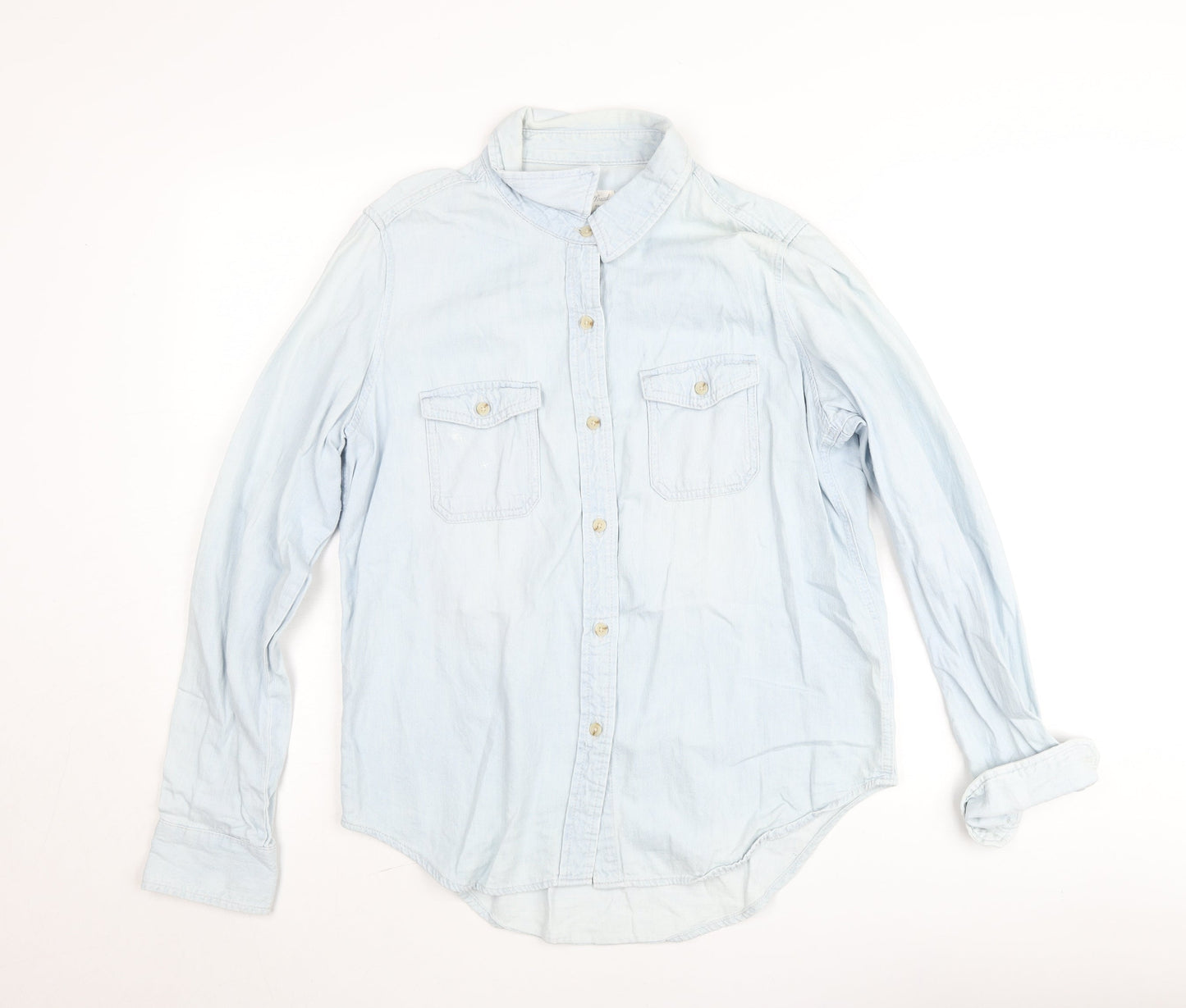 Universal Thread Women's Blue Denim Button-Up Shirt Size M