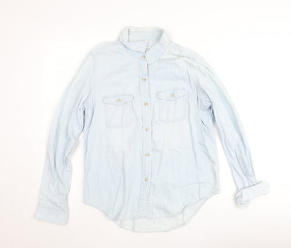 Universal Thread Women's Blue Denim Button-Up Shirt Size M